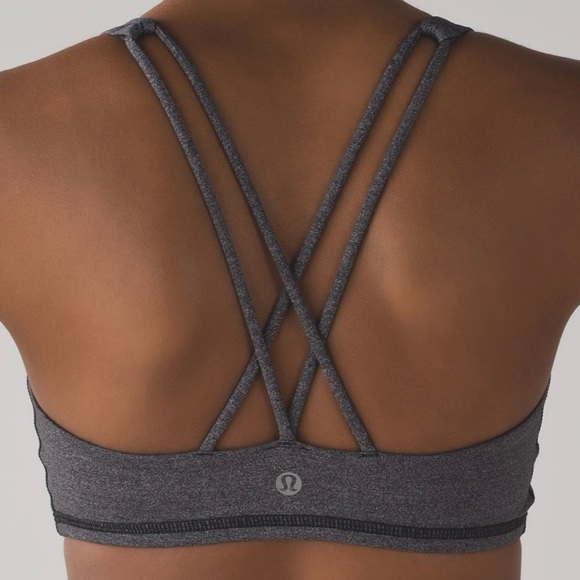 Lululemon Free To Be Bra Heathered Black 8 - Picture 2 of 8
